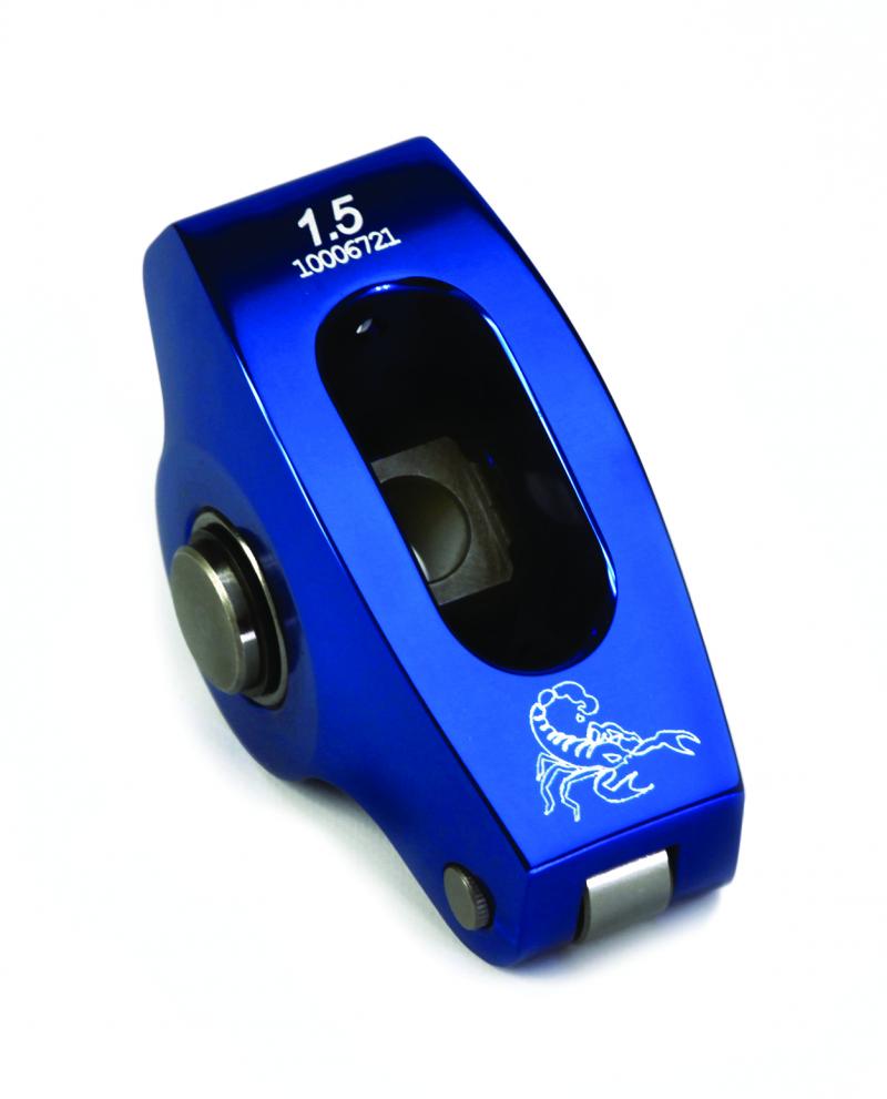 Scorpion Racing Products 1021 1.6F Small Block Ford 5/16 Blue Race Series Pedestal Rocker Arms Set of 16