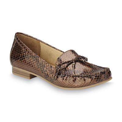 Mootsies Tootsies Women's Mallori Bronze/Snakeskin Loafer, Size: 6
