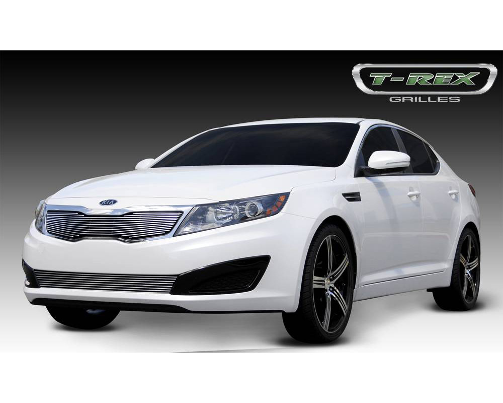 2011-2013 Kia Optima Billet Grille, Polished, 1 Pc, Overlay - PN #21320