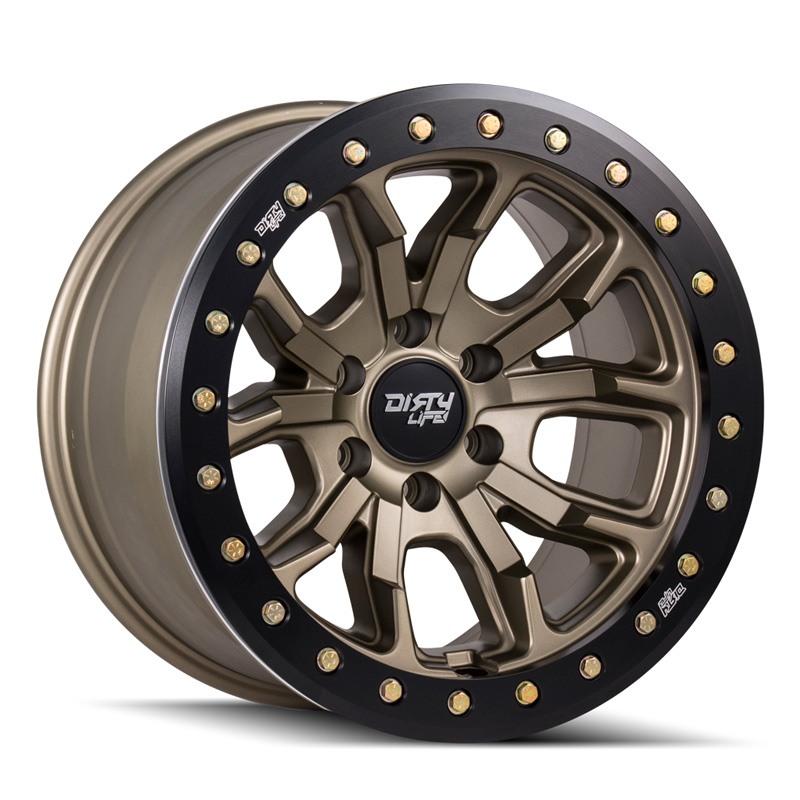Dirty Life DT-1 9303 Matte Gold 17X9 5x127 -12mm 78.1mm Wheel