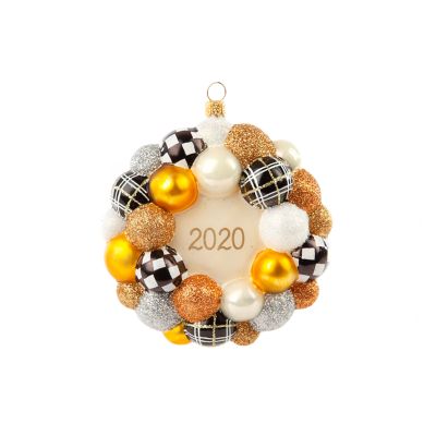MacKenzie-Childs Glass Ornament - 2020 Golden Hour Bauble Wreath