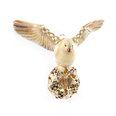 MacKenzie-Childs Glass Ornament - Golden Hour Dove