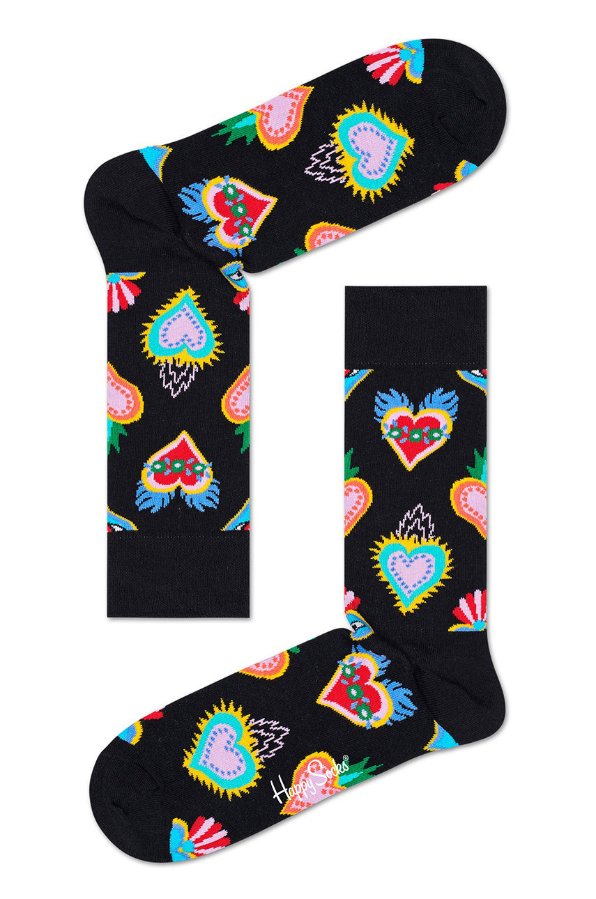 Шкарпетки Високі Унісекс Happy Socks - Sah01-9300 Кольоровий Чорний