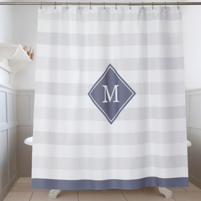 Classic Initial Personalized Shower Curtain