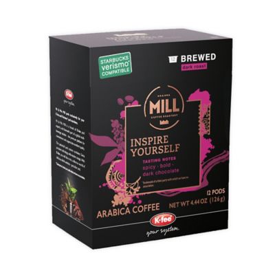 K-fee Mill Inspire Yourself Dark Roast Starbucks Verismo Pods 12-Count