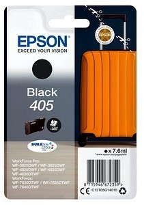 Epson 405 (T05G140) Black Original DURABrite Ultra Standard Capacity Ink Cartridge (Suitcase)