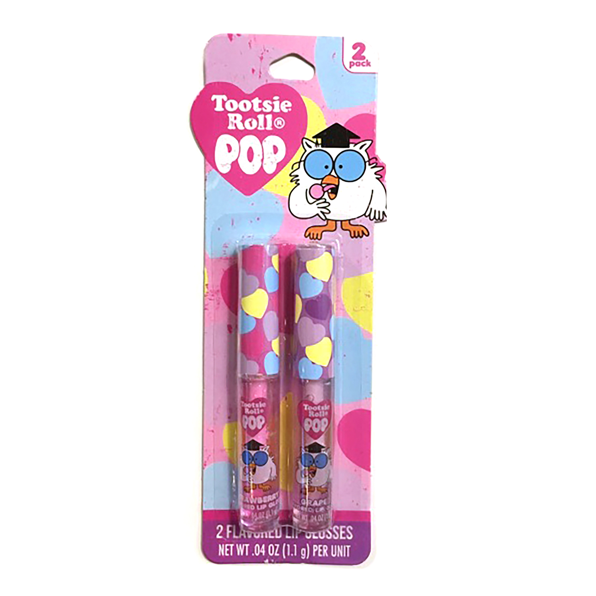 Taste Beauty Tootsie Roll Pop 2-Pack Flavored Lip Glosses, Clear