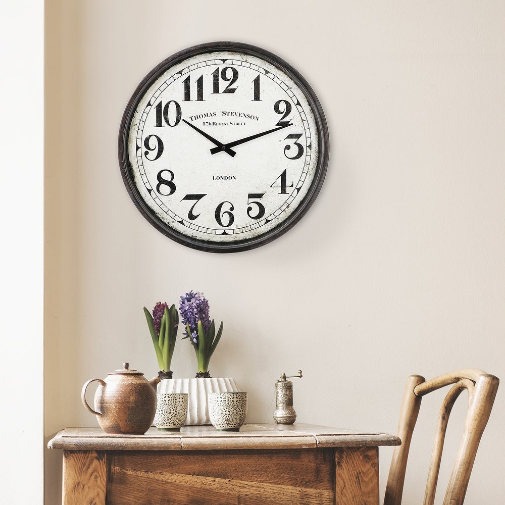 Walplus Vintage Metal Wall Clock Home Decoration Wall Art 15.5 Inches