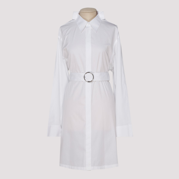 White Cotton Shirt Dress C - (C) CLOTHING IT@38