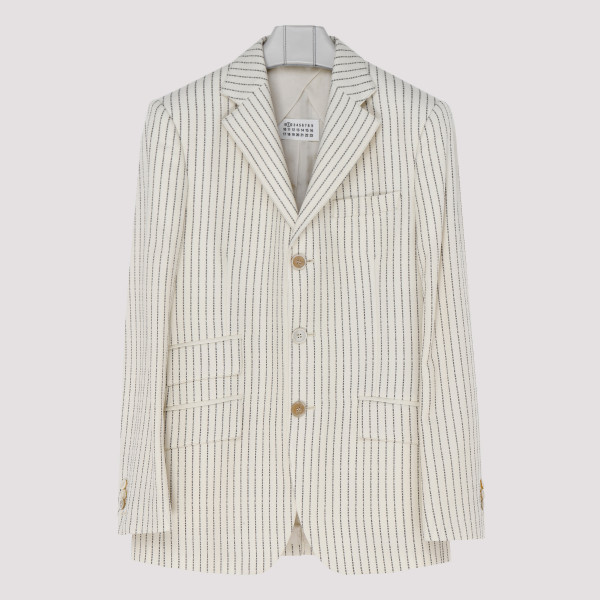 Logo-stripe Single-breasted Jacket C - (C) CLOTHING IT@40