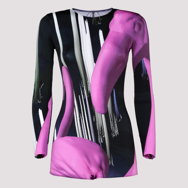 Multicolor Printed Bodysuit C - (C) CLOTHING IT@38