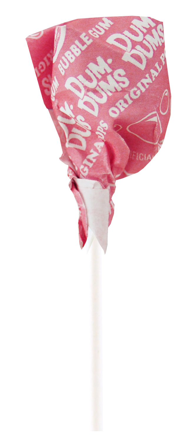 Dum Dums Color Party Lollipops  Pink  Bubble Gum Flavor  12.8 Oz  75 Count Bag