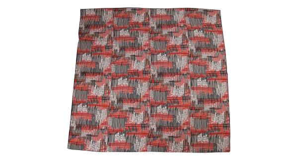 Bottega Veneta Women's Line Patterned Black White Red Silk Large Scarf 339043 6974