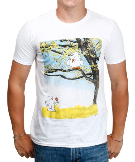 Tootsie Pop Picture Distressed T-Shirt, White, Size L | Trau & Loevner