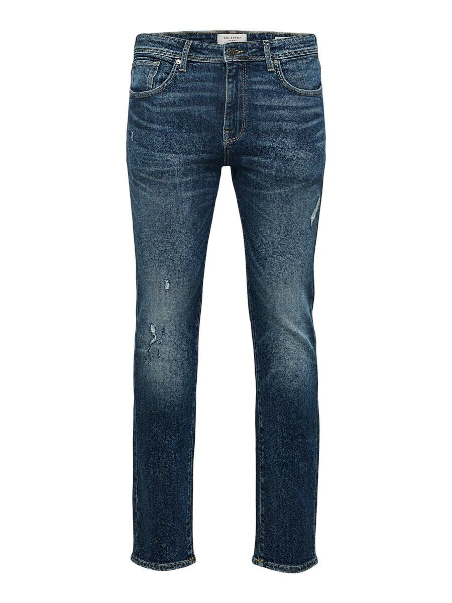 SELECTED 3034 - Comfort Stretch Medium Blue Slim Fit Jeans Men Blue