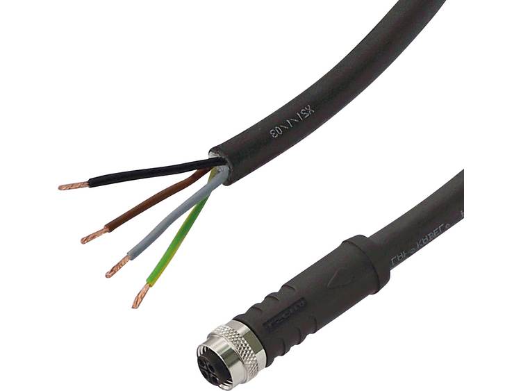 LED2WORK 200100-15 Sensor Kabel, PUR, 2,5 M - M12 Anslutning/ppna Kabelndar, S Kodad, 220-240V AC 1 St.