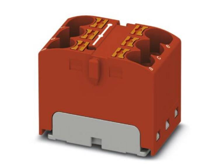 Phoenix Contact Distribution Block, 6 Way, 630 V, 32A, Red