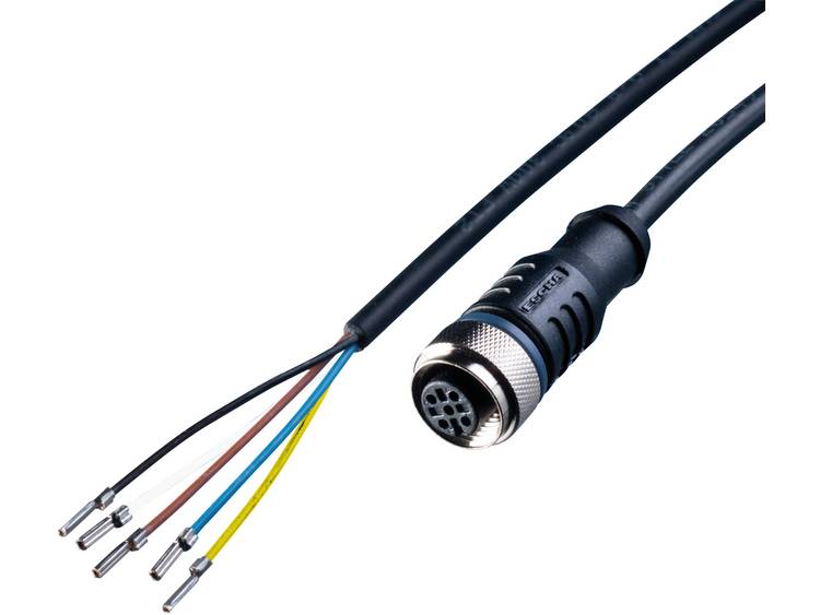 LED2WORK 200100-10 Sensor Kabel, PUR, 5m - M12 Anslutning/ppna Kabelndar - 5 Ledare, a Kodad, 24 V DC 1 St.