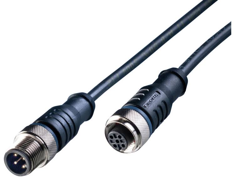 LED2WORK 200100-03 Sensor Kabel, PUR, 10m - M12 Anslutning/M12 Kontakt, a Kodad, 24V DC 1 St.