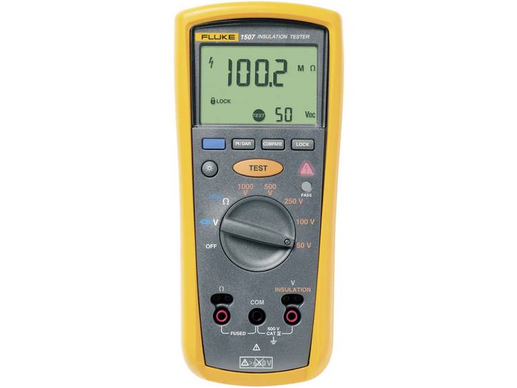 Fluke 1507 Isolationsprovare Kalibrerad Enligt (ISO) 50 V, 100 V, 250 V, 500 V, 1000 V 10 G