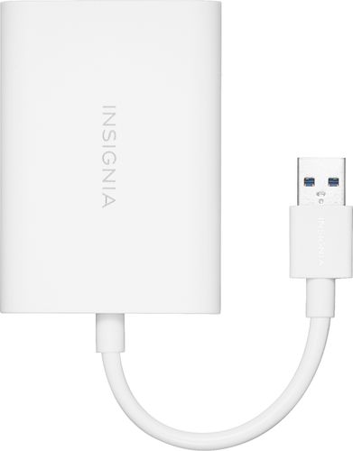 Insignia™ - USB 3.0 to DisplayPort Adapter - White
