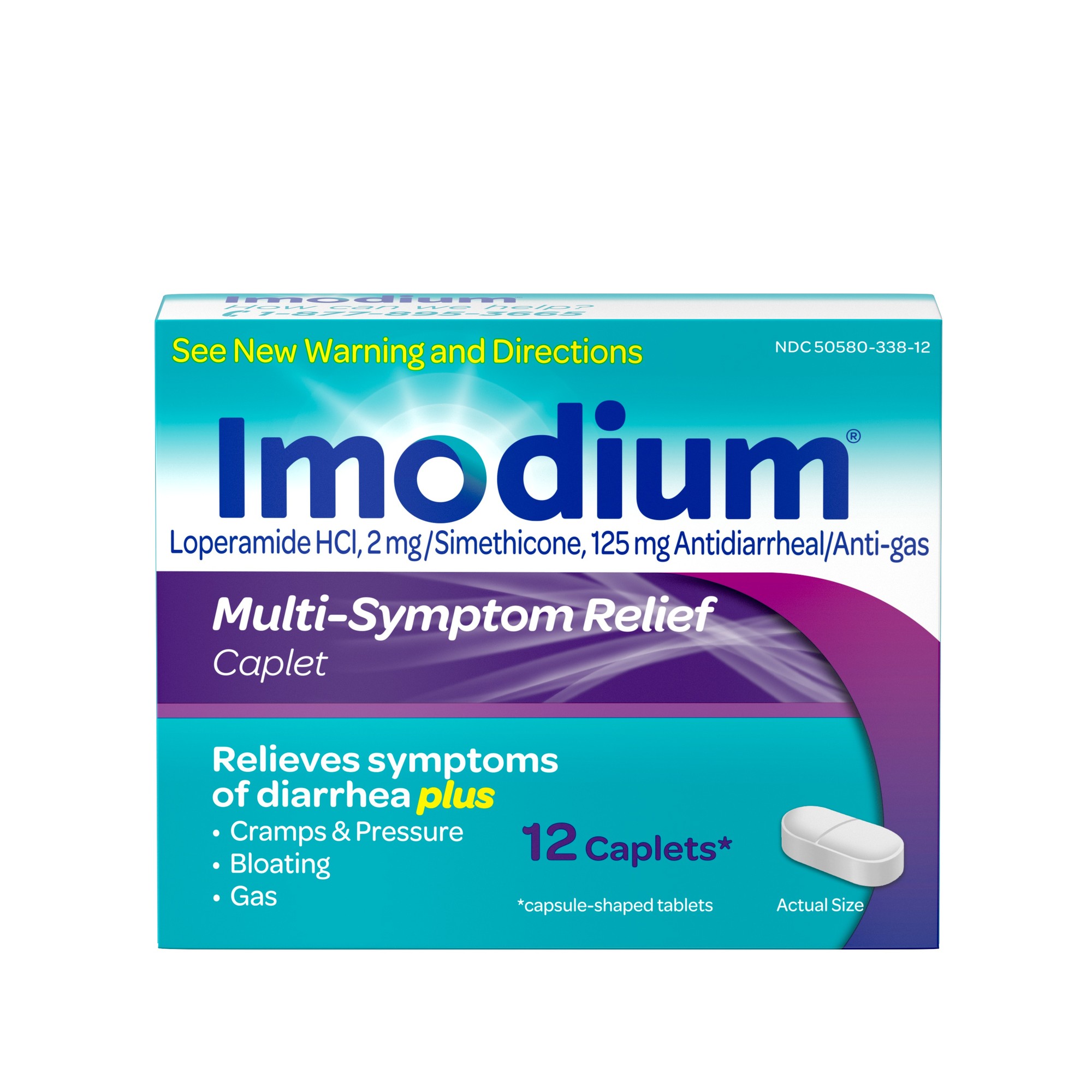Imodium - Caplets - Multi Symptom Relief - 12 Ct