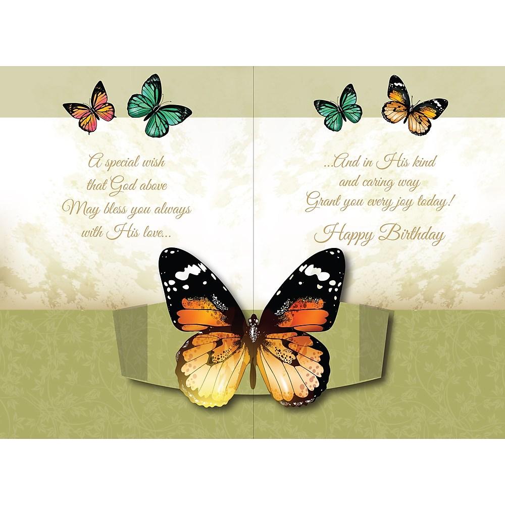 Rosedale - Carte De Voeux, Une Prière D'anniversaire, Papillon, Paquet De 6 thumbnail