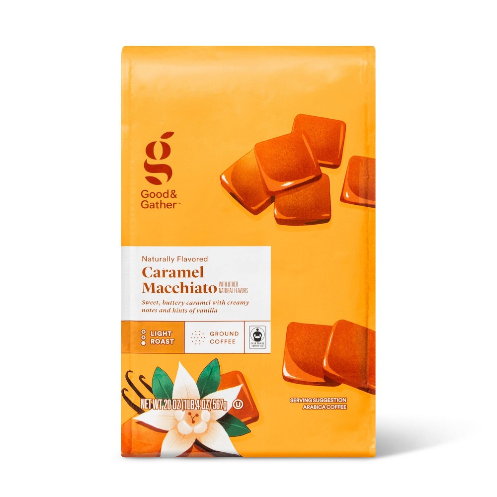 Naturally Flavored Caramel Macchiato Light Roast Ground Coffee - 20oz - Good & Gather
