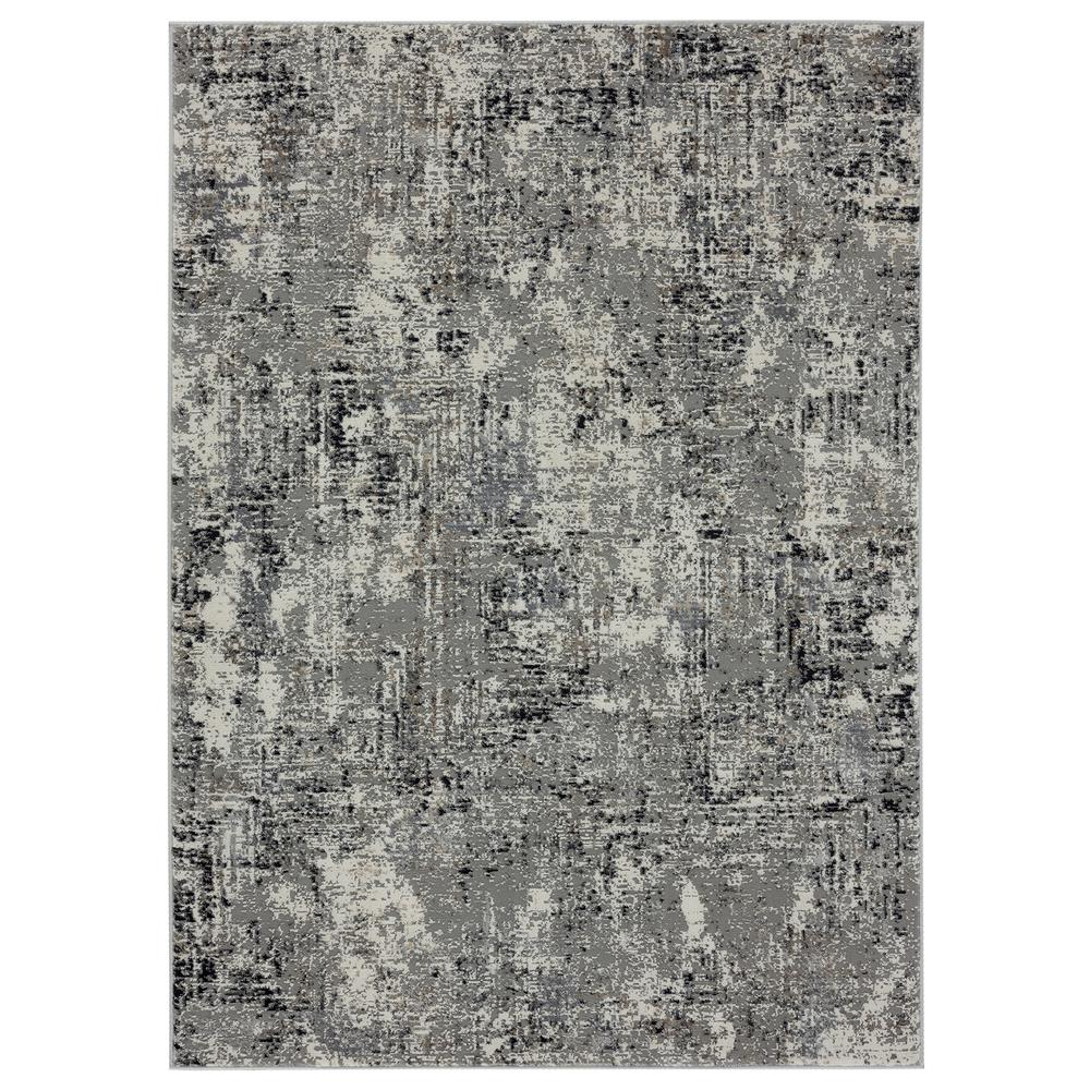United Weavers Eternity Area Rug 4535 10277 Mizar Charcoal Worn Distressed 5  3  X 7  2  Rectangle