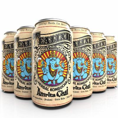 Tealixir Herbal Kombucha Tea - Amrita Chai - Inspired By Ayurvedic Medicine, This Herbal Tonic Features Ashwagandha, Brahmi and Gotu Kola With Traditional Chai Spices, Probiotic, Vegan, 12 Pack