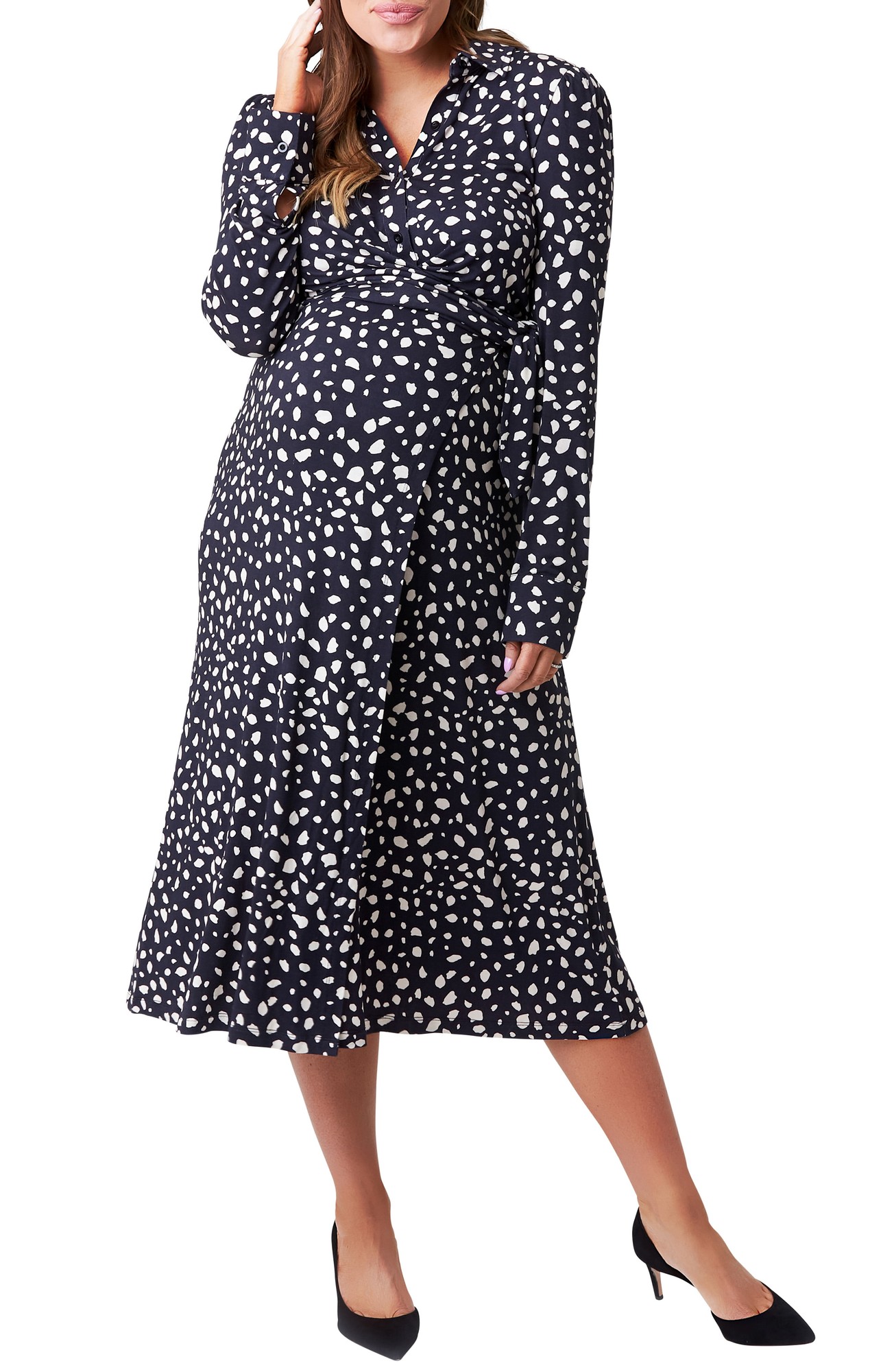 Nom Maternity Naomi Printed a Line Nursing Dress
