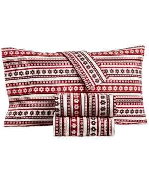 Martha Stewart Collection Printed Cotton Flannel 4-Pc. Full Sheet Set, Created for Macy's