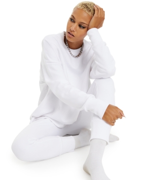 Danielle Bernstein Women's Sweater White Size Medium M Crew Neck Pullover 7307-0049-P - M