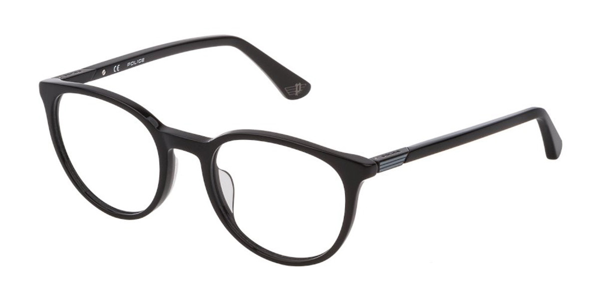 Police VPL883N AXIOM 1 0700 Men's Eyeglasses Black Size 51 (Frame Only) - Blue Light Block Available