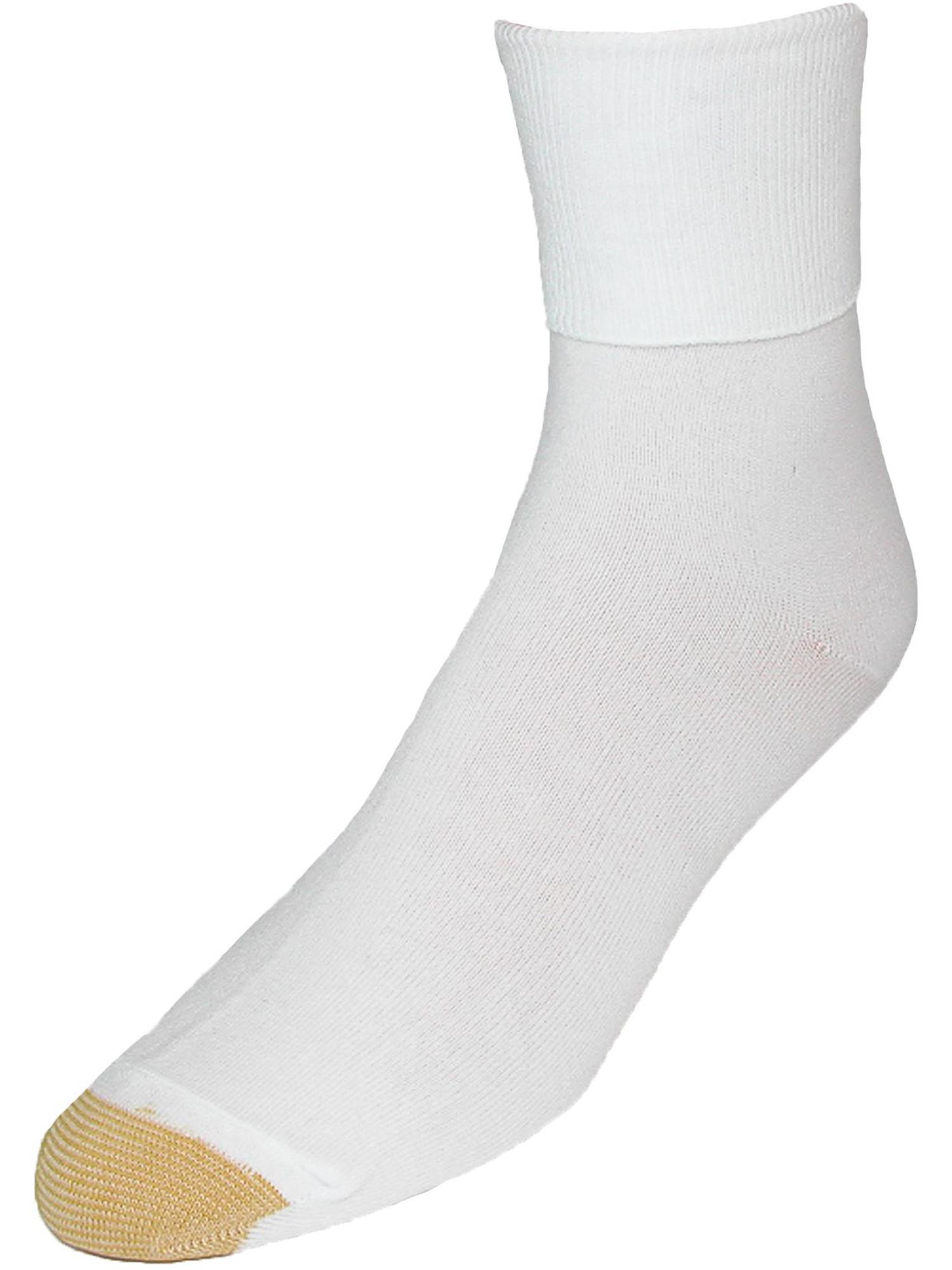 Womens Gold Toe(R) 3pk. Extended Size Turn Cuff Quarter Socks