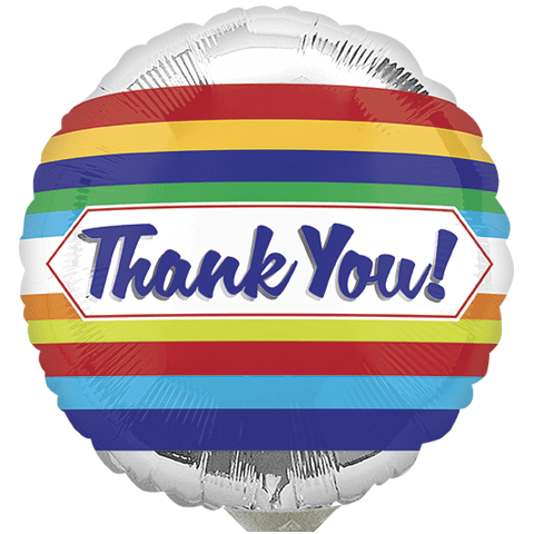 A3-5588 Thank You Stripes Micro Shape Balloon