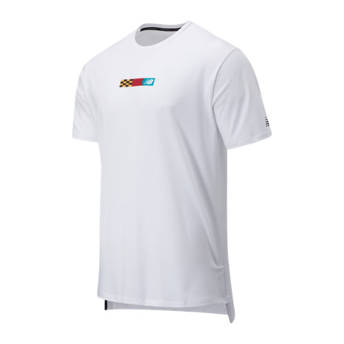 Graphic Heather T-Shirt - Short Sleeve (for Men) - WHITE (L )