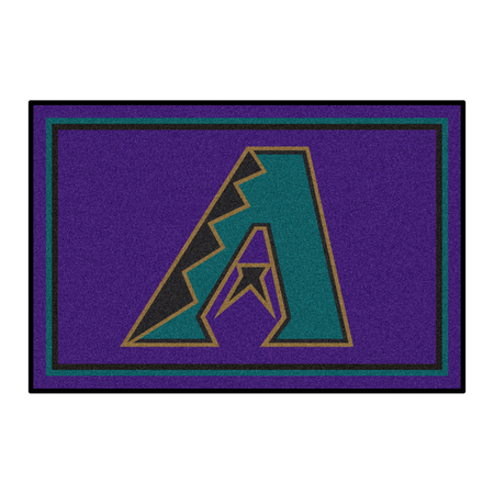2292 4 X 6 Ft. Arizona Diamondbacks Plush Area Rug - 1998 Retro Logo, Purple