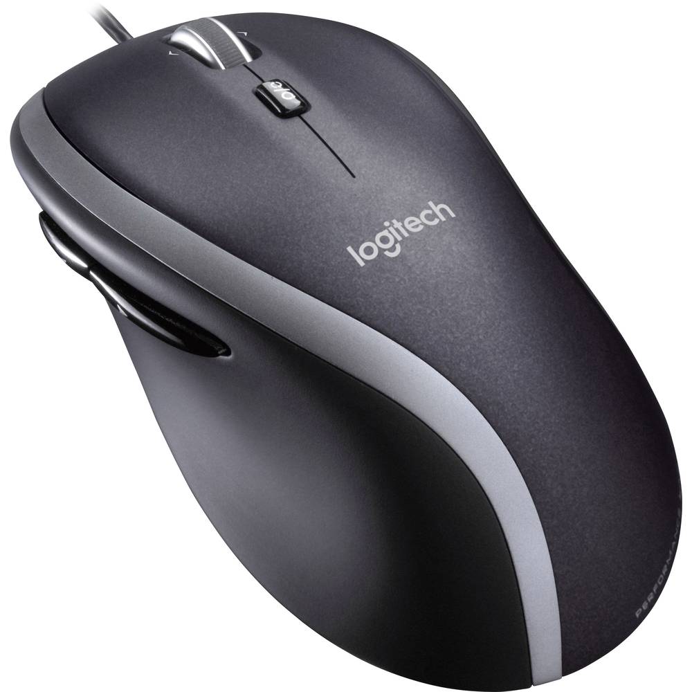 Logitech M500s Advanced Corded Mouse with 7 Custom Buttons in Black