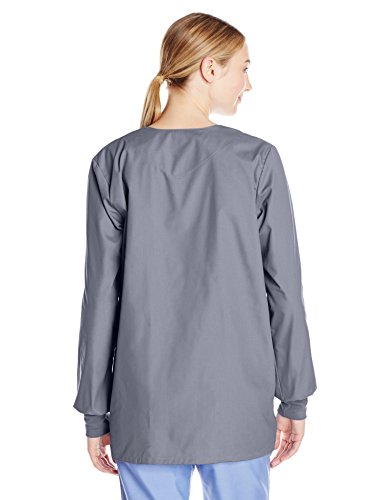 Landau Essentials Relaxed Fit 4-Pocket Snap-Front Scrub Jacket for Women 7525