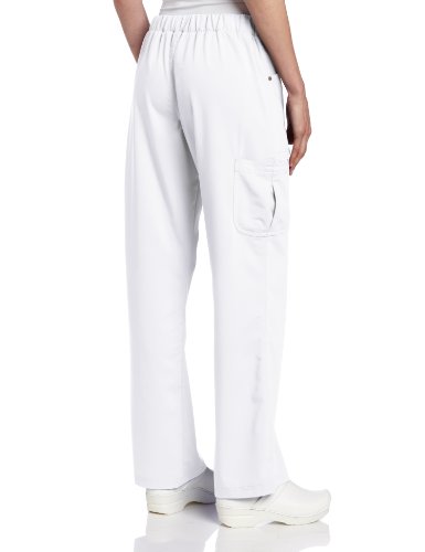 Custom Urbane Womens Bailey Cargo Scrub Pant White