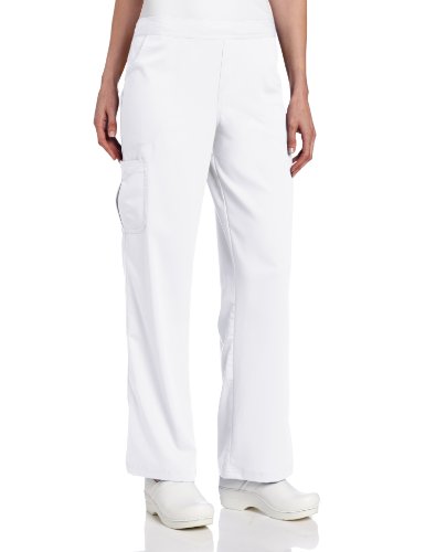Custom Urbane Womens Bailey Cargo Scrub Pant White thumbnail