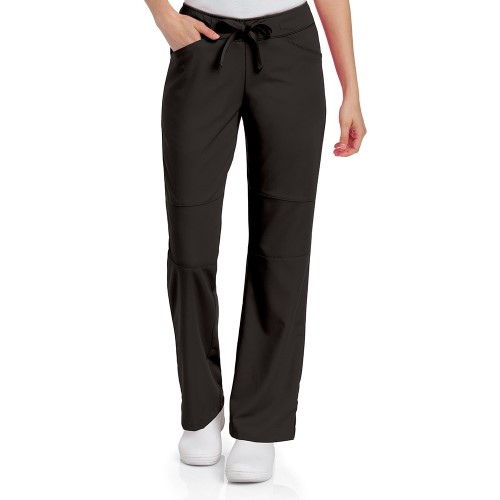 Urbane Women's Elastic Waist Drawstring Scrub Pant-natalie, Black Pear, X-small