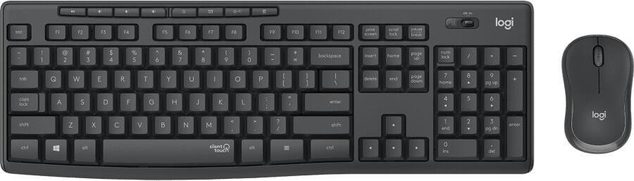 Logitech MK295 Silent Wireless Keyboard Mouse Combo in Graphite