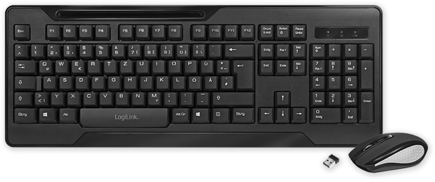 LogiLink ID0194 Keyboard Mouse Included RF Wireless Black
