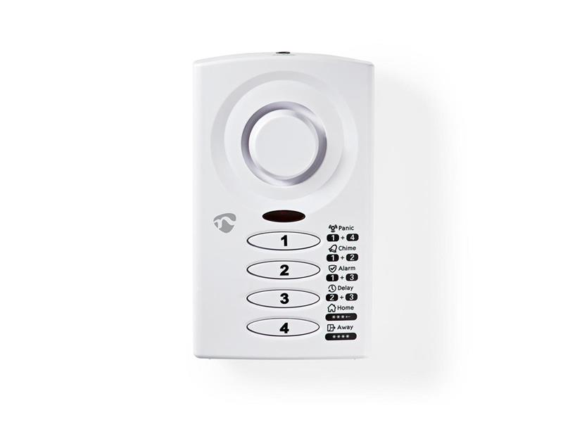 Keypad Operated Alarm, Magnetic Window Door Sensor with 3 Modes, Entry Chime Panic 85dB Siren Security for Home Shop Shed Garage