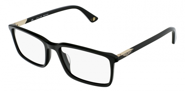 Police VPLB55 DUEL 2 0700 Men's Glasses Black Size 55 - Free Lenses - HSA/FSA Insurance - Blue Light Block Available