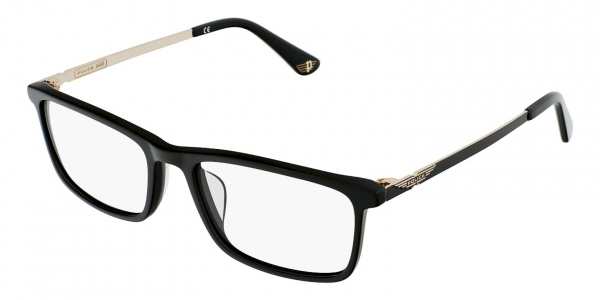 Police VPLB75 ORIGINS 32 0700 Men's Glasses Black Size 53 - Free Lenses - HSA/FSA Insurance - Blue Light Block Available