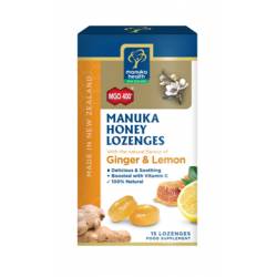 Manuka Health MGO 400+ Manuka Honey Drops - Ginger & Lemon 65g