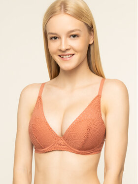 Passionata Women's Holala Lace Plunge Bra in Orange | Size 30E | HerRoom.com